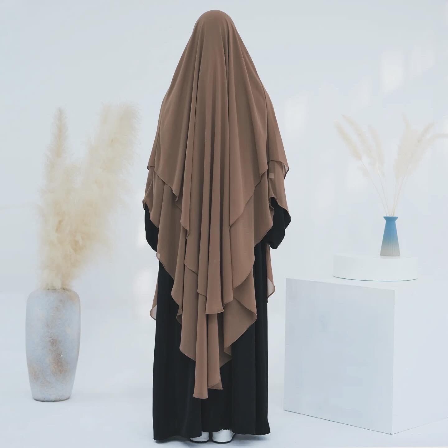 Khaki Extra Long Khimar for Prayer