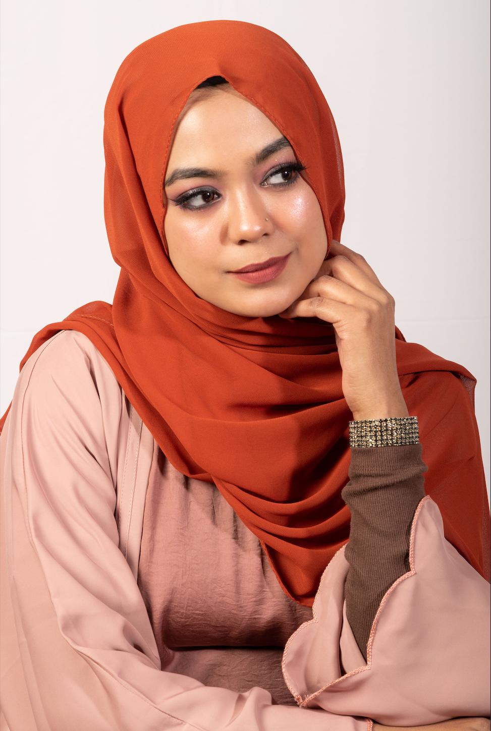 Essential Chiffon- Rust Orange