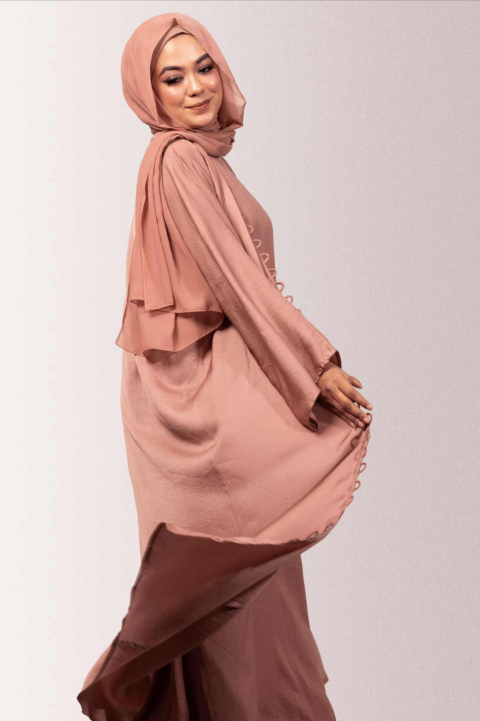 Abaya premium quality Dusty Pink