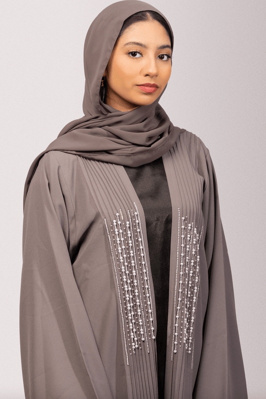 Abaya in gray color. High quality from Dubai